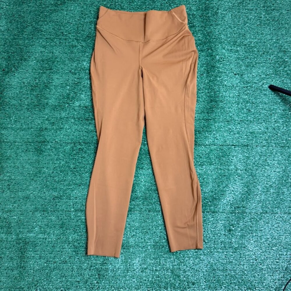 Lululemon Yoga Pants Inner Pocket Tight 24” - Brown- Cropped Leggings Size 10